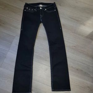 Never Worn True Religion Billy Rainbow Slim Straight Leg Jeans Dark Blue